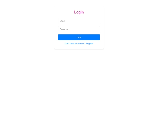 login screenshot