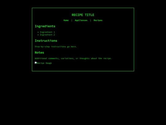 recipes/1.Recipe Template Page screenshot