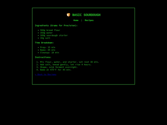 recipes/sourdough screenshot