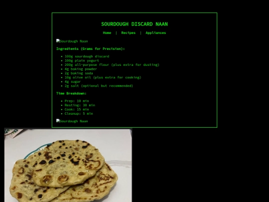 recipes/sourdoughnaan screenshot