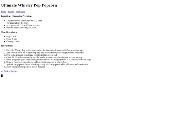 recipes/stovetoppopcorn screenshot