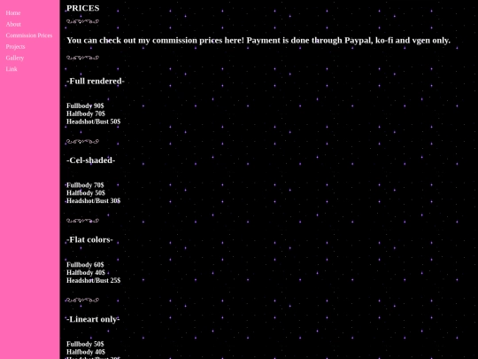 prices screenshot