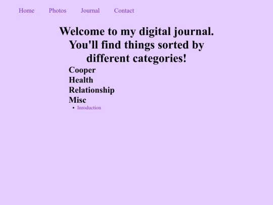 01-Landing-Page/Journal screenshot