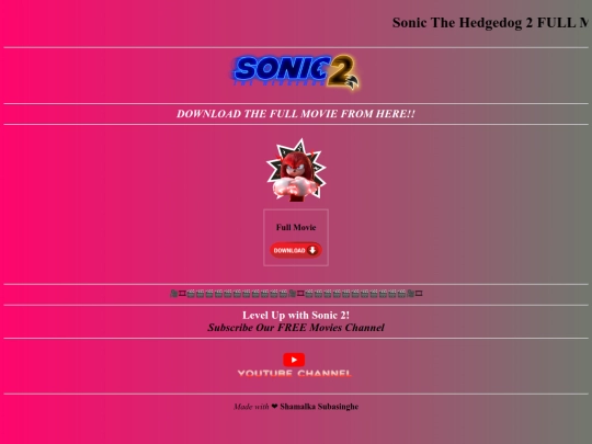 Sonic 2 Page screenshot