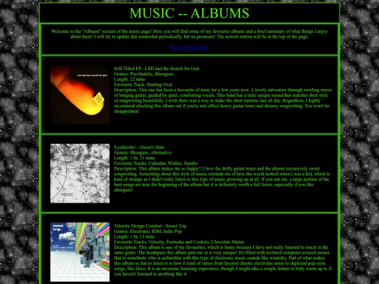 albums screenshot