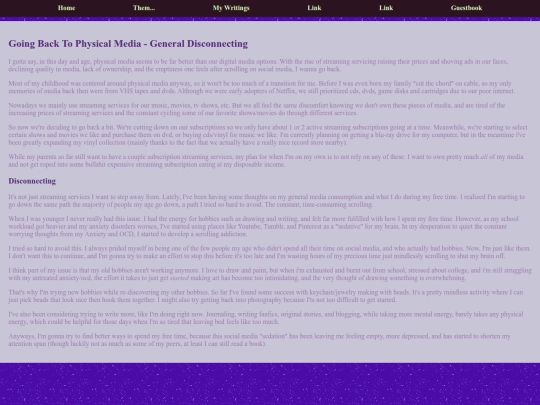 writings/Disconnecting screenshot