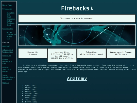 organisms/firebacks screenshot