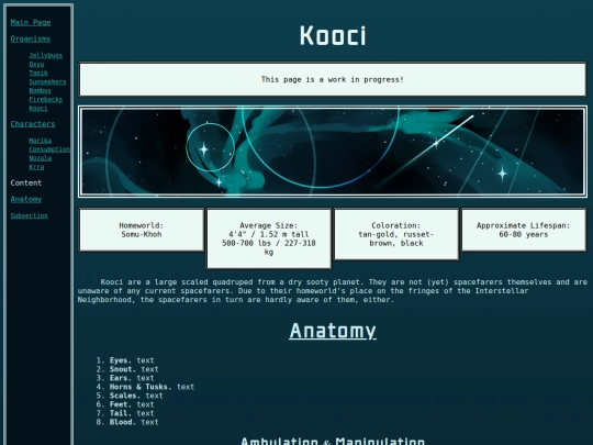 organisms/kooci screenshot