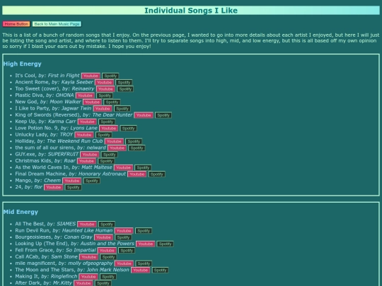 music-pages/songs screenshot