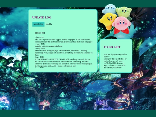 update-log screenshot