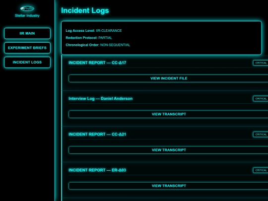 iir-incidents screenshot