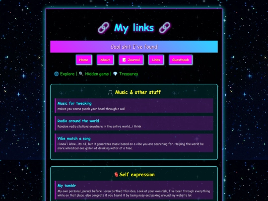 links screenshot