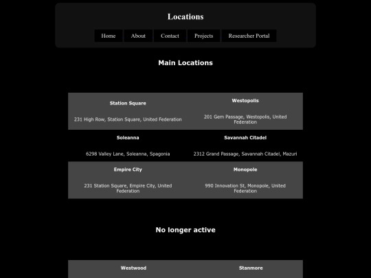 locations screenshot