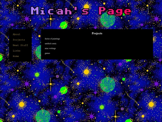 projects screenshot