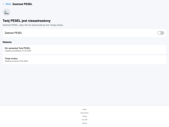 pesel screenshot