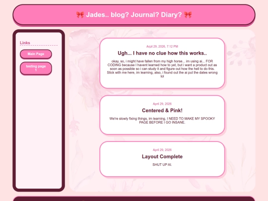 Blog screenshot