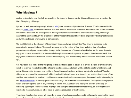 musings/why-musings screenshot