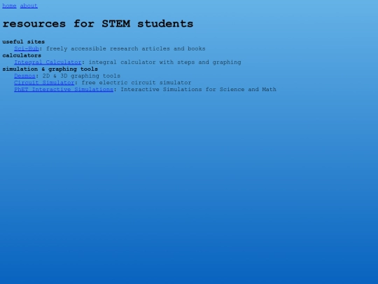 resources_for_stem_students screenshot