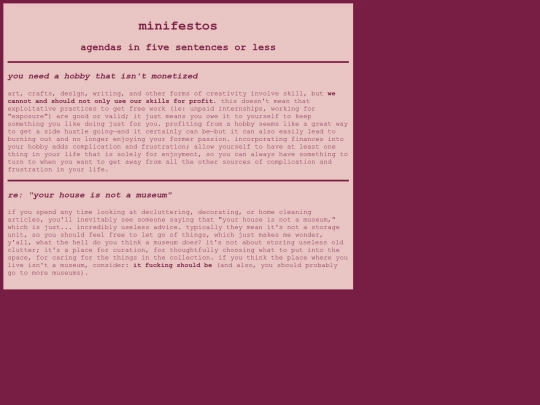 syl/minifestos screenshot