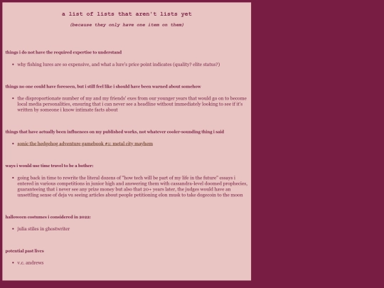 syl/unlists screenshot