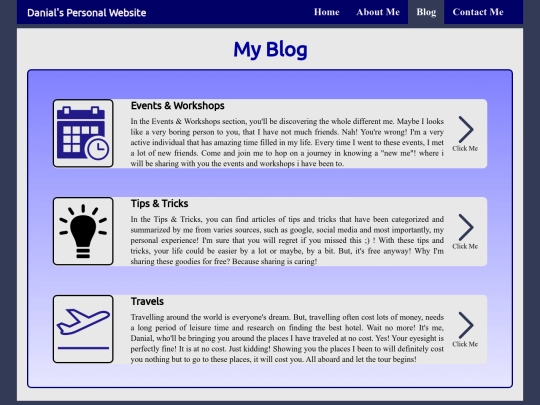 Blog screenshot
