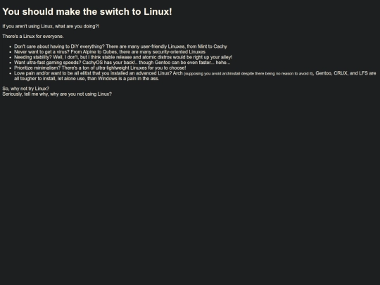 thoughts/nolinux screenshot