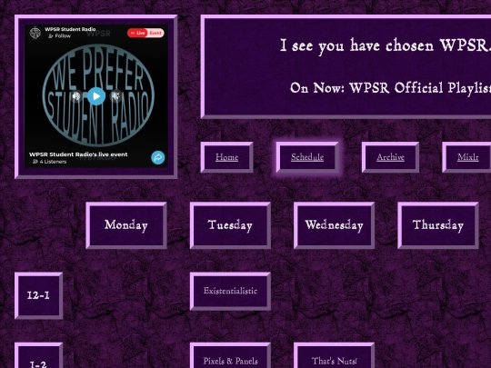 schedule screenshot