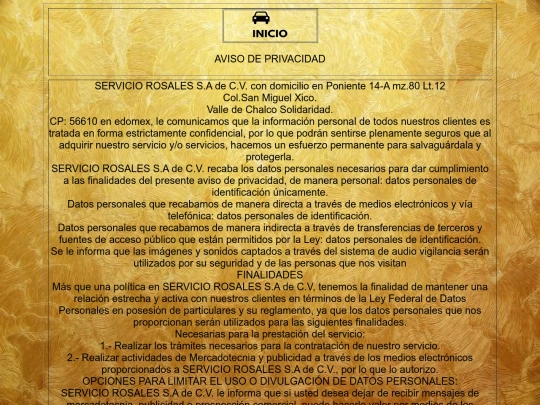 MI SITIO DW/aviso de privacidad screenshot