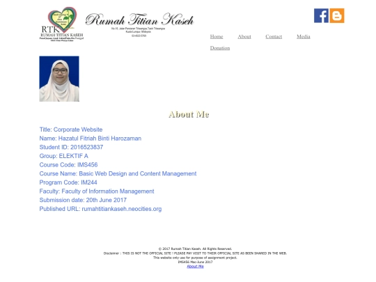 aboutme screenshot