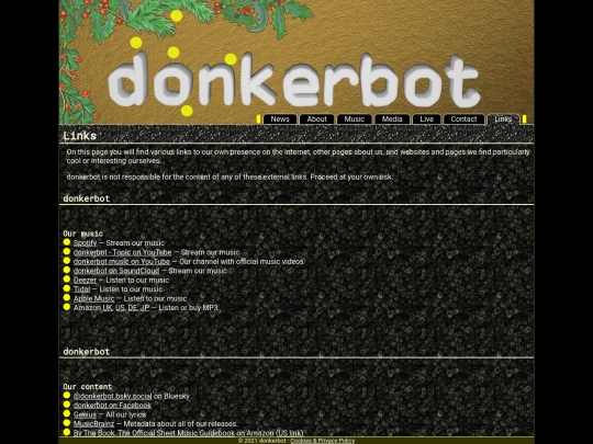 links screenshot
