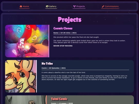 projects screenshot