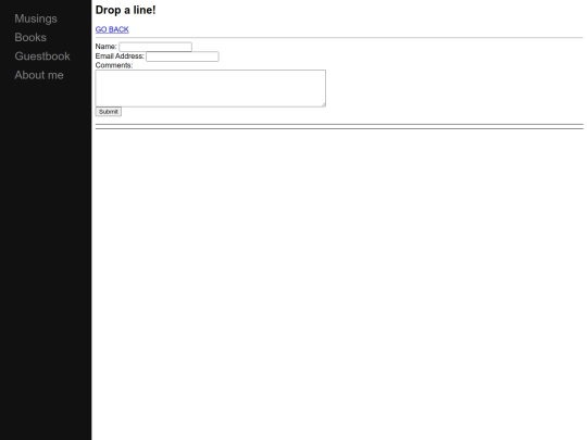 Guestbook screenshot