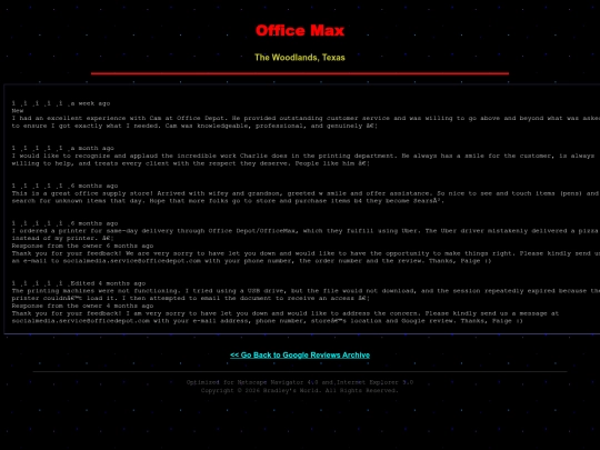 Archives/GoogleReviews/TheWoodlands/OfficeMax screenshot