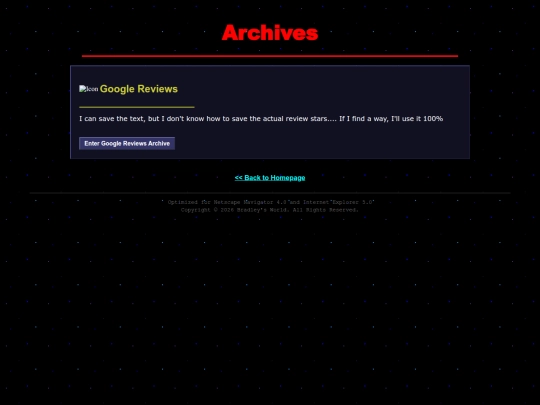 archives screenshot