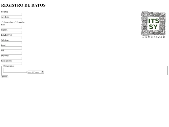 FormularioITSSY screenshot
