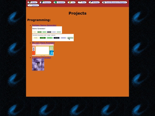 projects screenshot