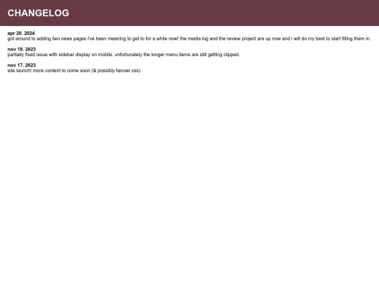 changelog screenshot