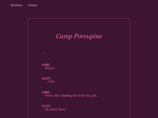 blog/campporcupine screenshot