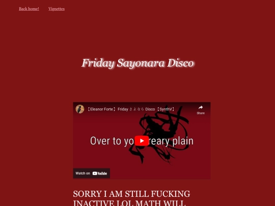 blog/fridaysayonaradisco screenshot