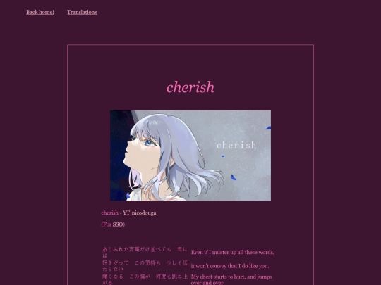 translations/cherish screenshot