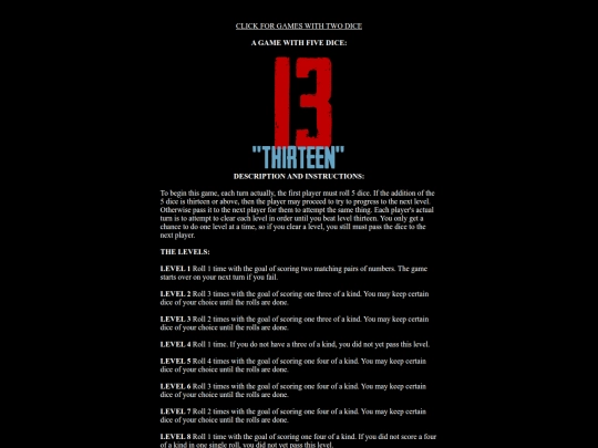 07_oldgames/xboards/thirteen screenshot