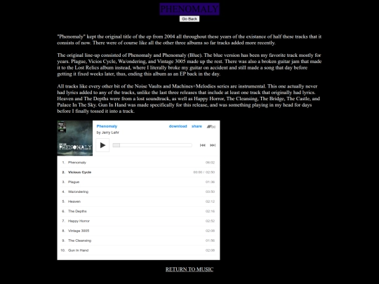 albums/phenomaly screenshot
