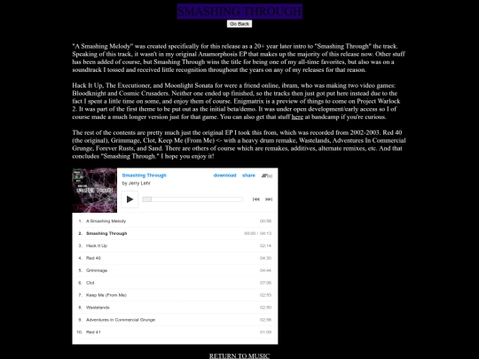 albums/smashingthrough screenshot