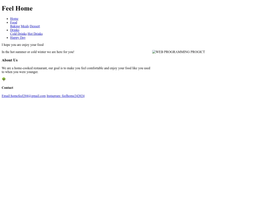 Drinks Page screenshot