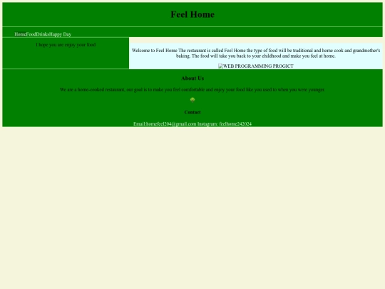 Home Page screenshot