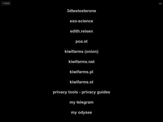links screenshot