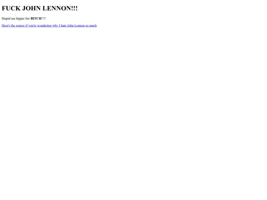 Johnlennonhatepage screenshot