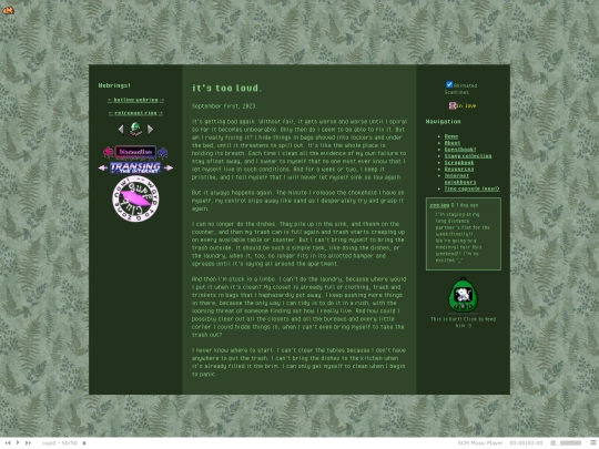 journal/entries/loud screenshot