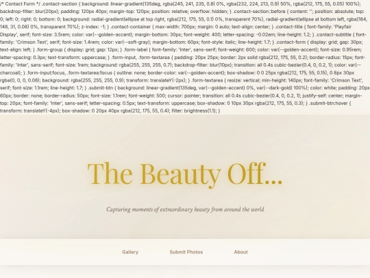 API/thebeautyof screenshot