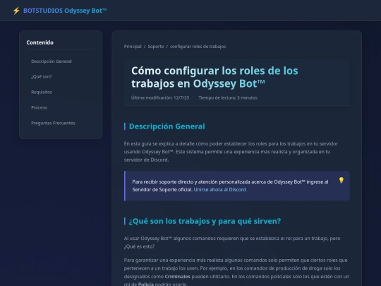 support/configroles screenshot